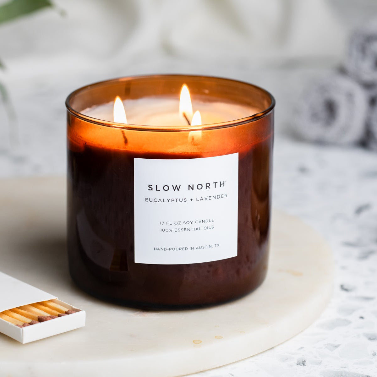Eucalyptus + Lavender - Signature 3-Wick Candle Slow North