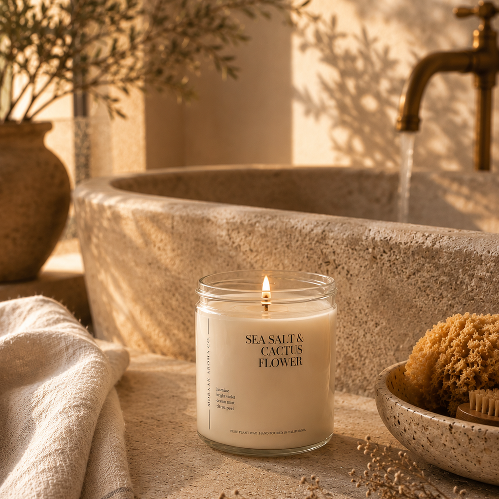 Sea Salt & Cactus Flower Candle Mobaak Aromatherapy Shoppe